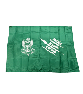BANDERA ESCUDO CD TOLEDO Y PASION,ORGULLO Y CORAJE TAMAÑO XL