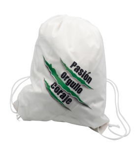 MOCHILA BLANCA PASION,ORGULLO Y CORAJE