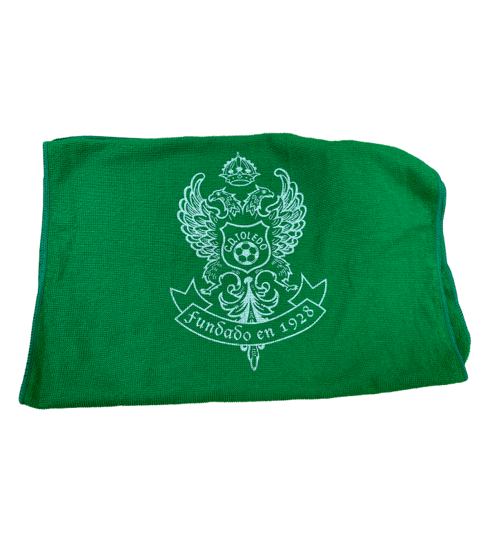 TOALLA ABSORBENTE DE MANO COLOR VERDE PARA GIMNASIO ESCUDO CD TOLEDO