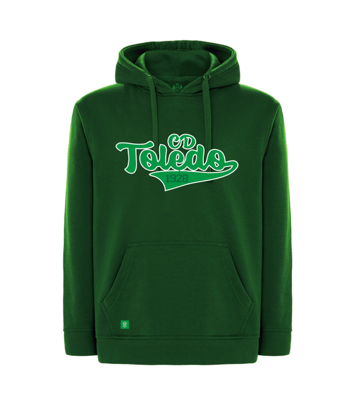 SUDADERA CAPUCHA BOLSILLO CANGURO COLOR VERDE BOTELLA C.D.TOLEDO